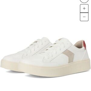 Dr. Scholl's Madison Lace White and Tan Sneakers